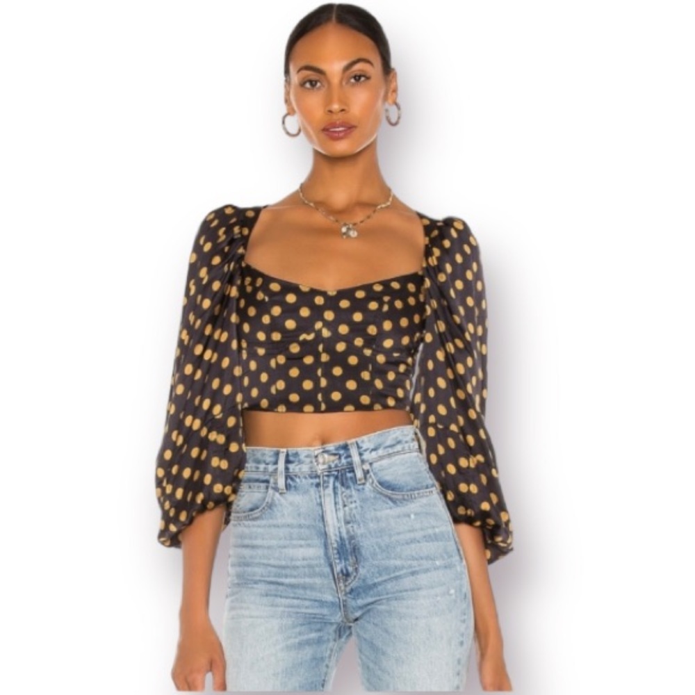 For Love & Lemons Lark Blouse in Ginger